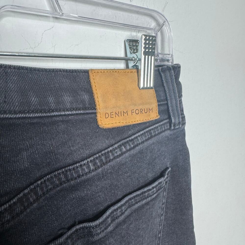 Denim Forum The Yoko High Rise Slim‎ Crop Black Jeans Size 27 Button Fly - Picture 10 of 14